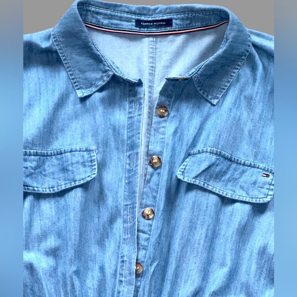 Tommy Hilfiger Blue Denim Button-Up